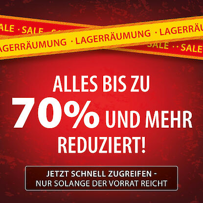 Lagerr&auml;umung mit bis zu 70 % Rabatt auf K&uuml;chen- und Haushaltsartikel &ndash; nur solange der Vorrat reicht