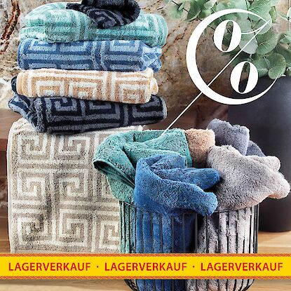 Lagerverkauf Badtextilien mit Handt&uuml;chern und G&auml;stet&uuml;chern &ndash; weiche Baumwollqualit&auml;t f&uuml;r Ihr Badezimmer