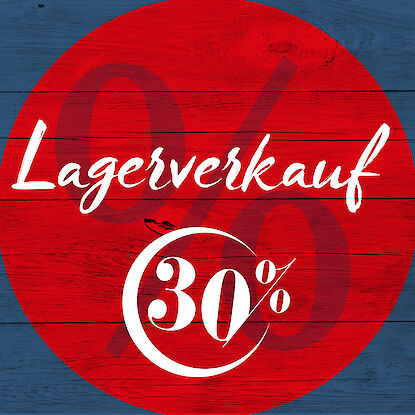 Lagerverkauf 30% Rabatt