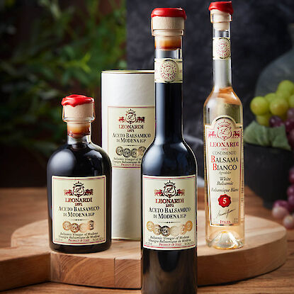 Leonardi Aceto Balsamico di Modena – edler Balsamessig und Condimento Bianco aus italienischer Traditionsmanufaktur