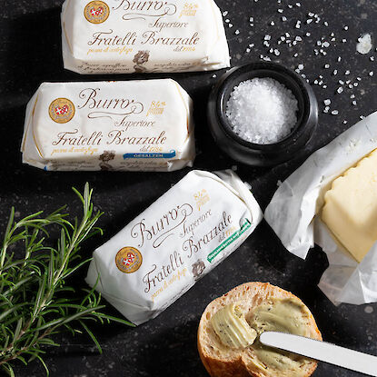 Italienische Premiumbutter Fratelli Brazzale – ungesalzen und gesalzen, ideal zum Verfeinern und Backen