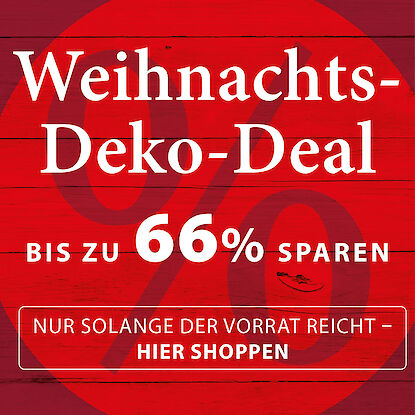 rotes Banner mit Text zu Sale-Aktion Deko